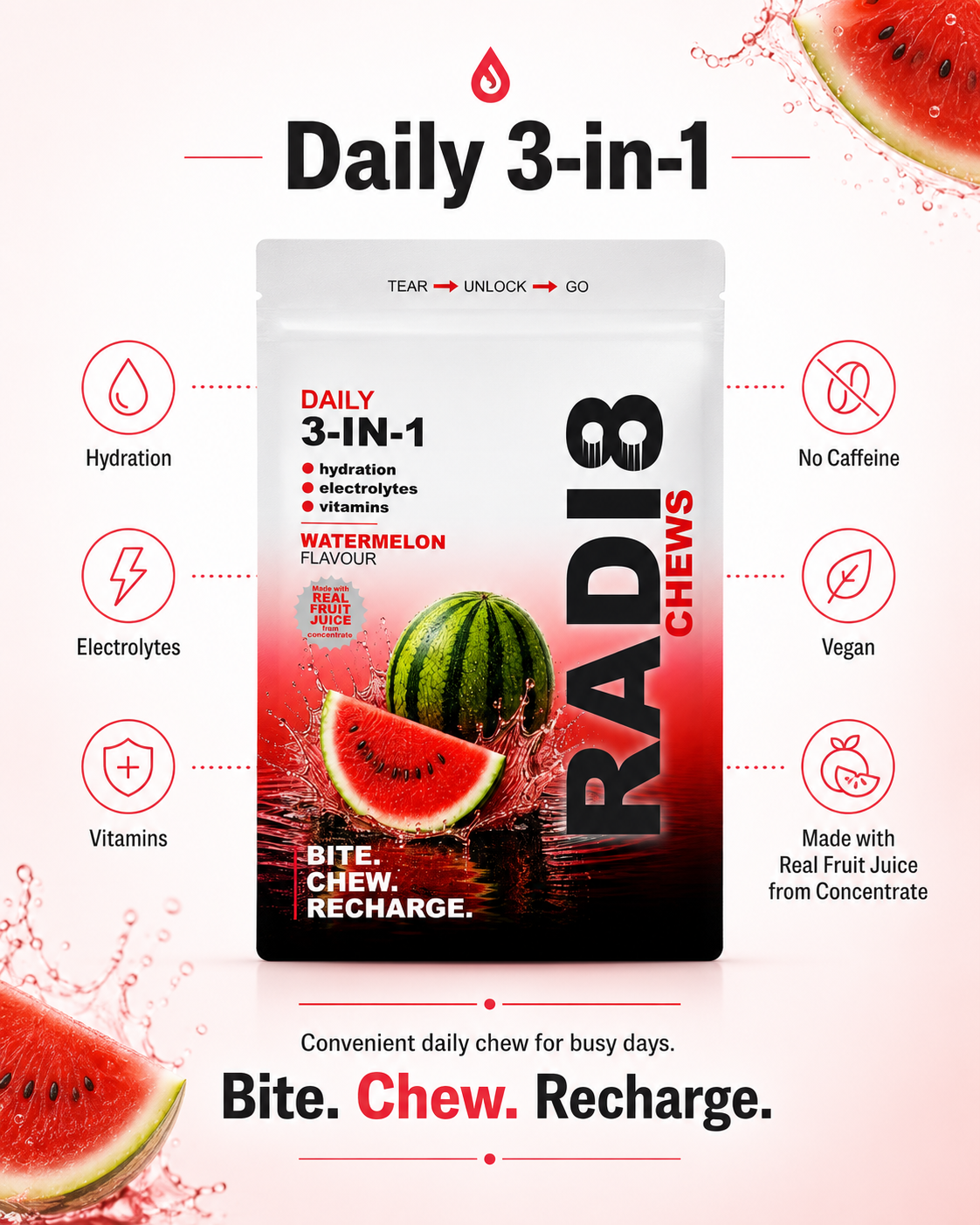 Watermelon daily 3-in-1 infographic