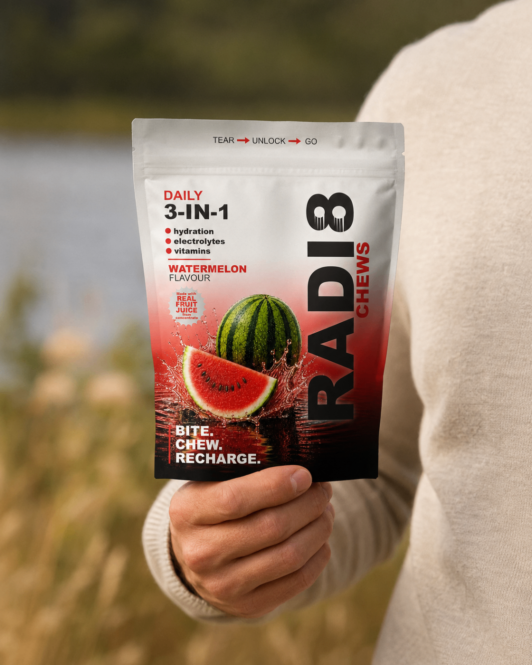 Watermelon pouch lakeside